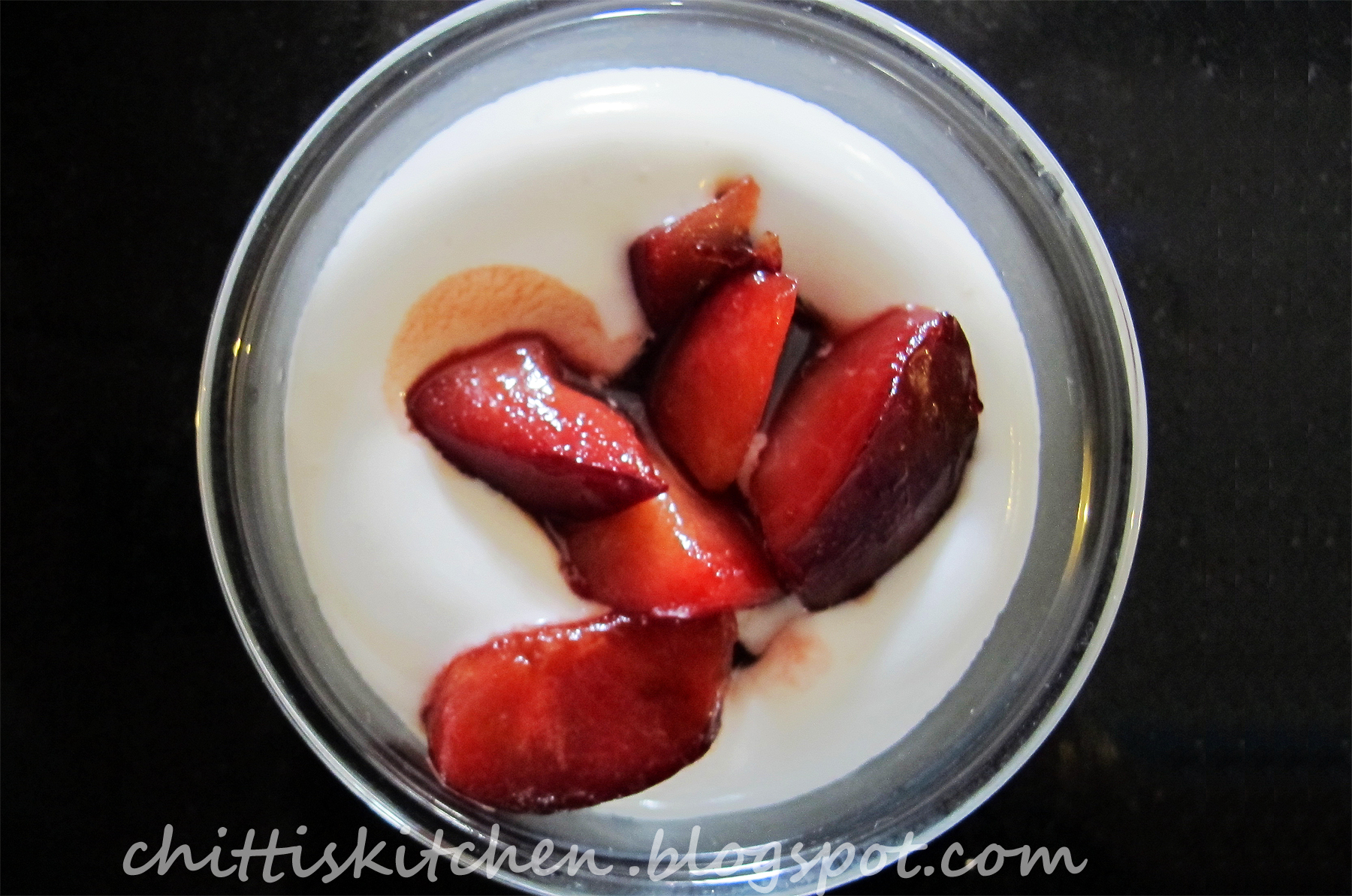 Brandied Plums with Crème Chantilly