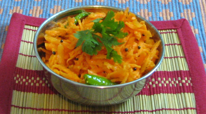 Carrot salad - Tamil Style