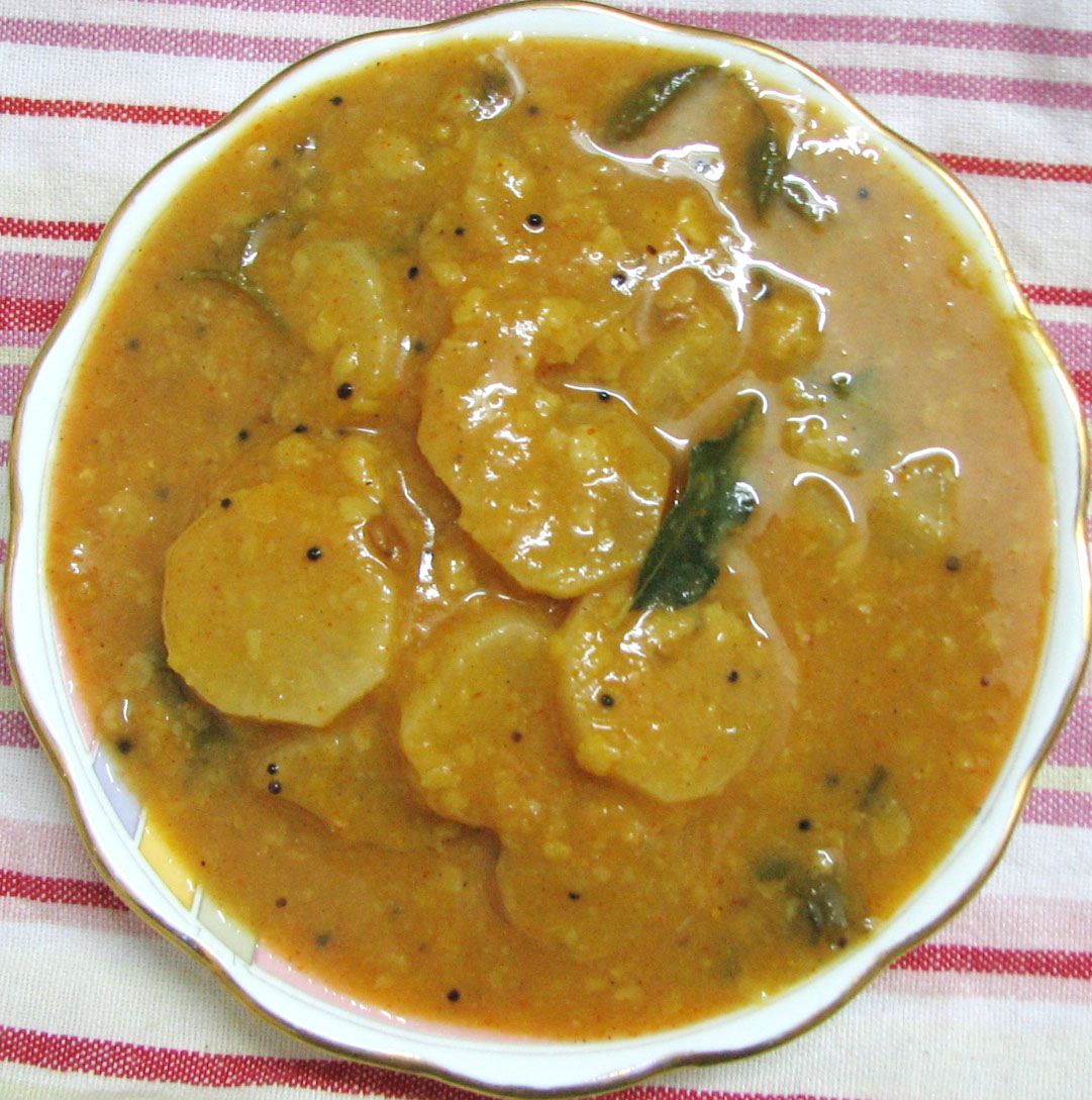 Mullangi Sambhar ( Sambhar with Radish )