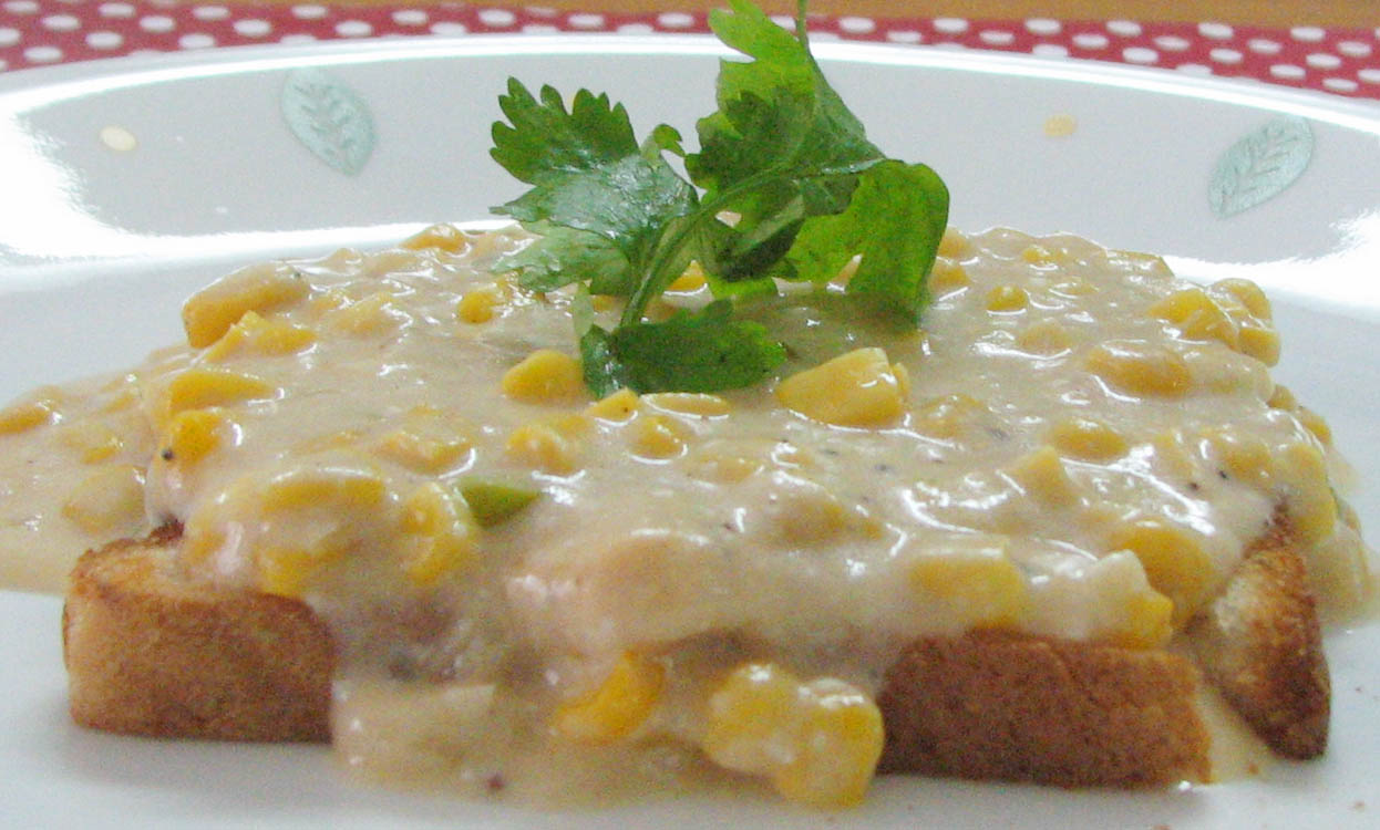 Spicy Corn on toast
